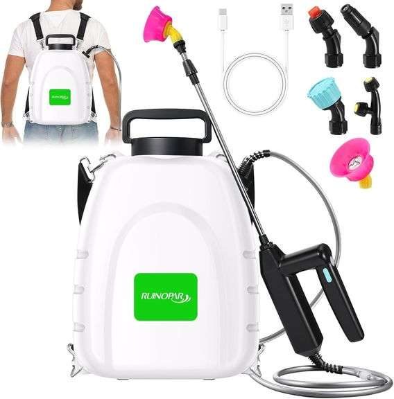 Battery Powered Sprayer 3.2 Gallon,Powerful Electric Sprayer image