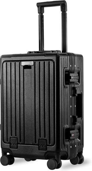$135 24 Inch Check-In Luggage Aluminum Frame Zipperless Lugg image