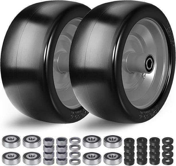 $138 Upgrade 13x6.50-6 Lawn Mower Tires Flat Free,13x6.5-6 T image