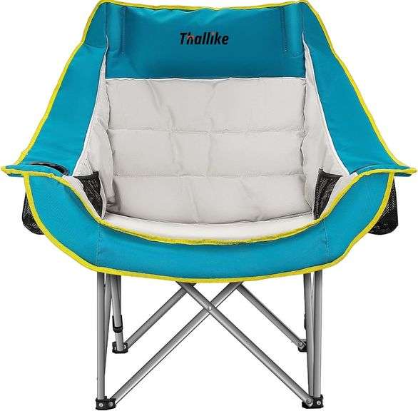 Oversized Camping Chair for Adults   Heavy Duty Folding Chai image