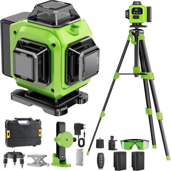 16 Line Laser Level 360 Self Leveling with tripod, 4x360 Pro image