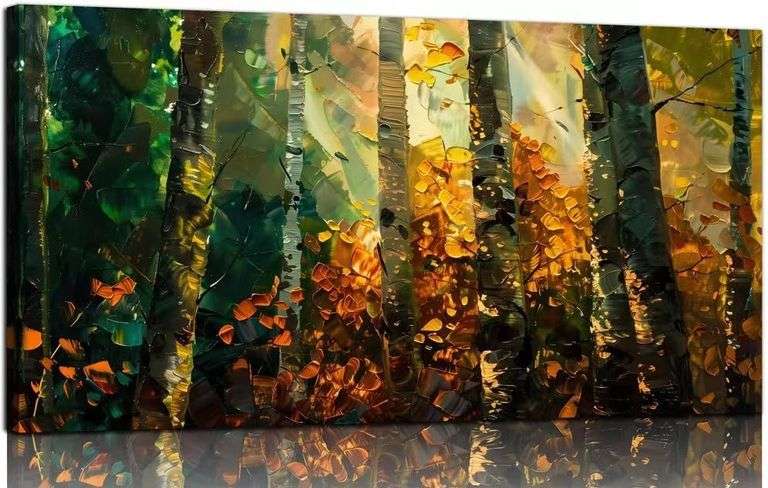 Sense&Sensitivity Arts- Nature Birch Tree Wall Art Aspen Tre image