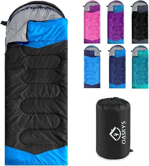 oaskys Camping Sleeping Bag - 3 Season Warm & Cool Weather - image