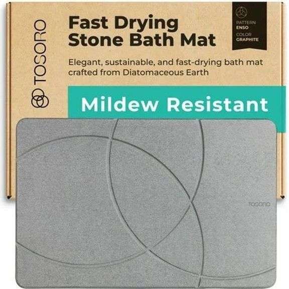 Stone Bath Mat, Diatomaceous Earth Non-Slip Stone Shower Mat image