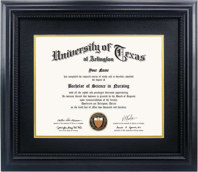 11x14 Diploma Degree Frame with Mat or Display 15x18 Certifi image