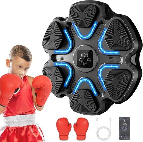 Music Boxing Machine for Kids and Adults, Wall Mounted Bluet image