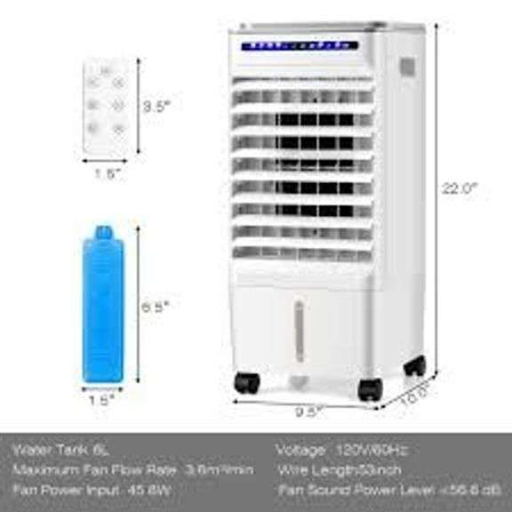 Costway 3-in-1 Portable Evaporative Air Cooler, AC for Bedro image