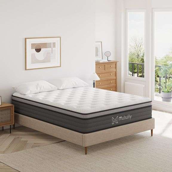 $183 Queen Mattress,10 Inch Hybrid Mattress in a Box with Ge image