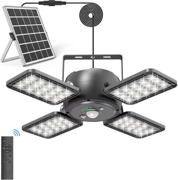 Solar Shed Light Indoor Outdoor 1200LM 144LED Pendant Light, image