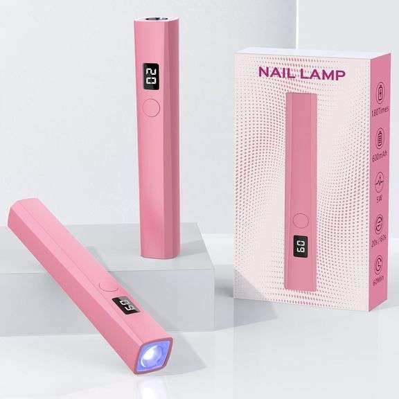 Handheld UV Light for Gel Nails, 5W Portable LED Lamp with L image