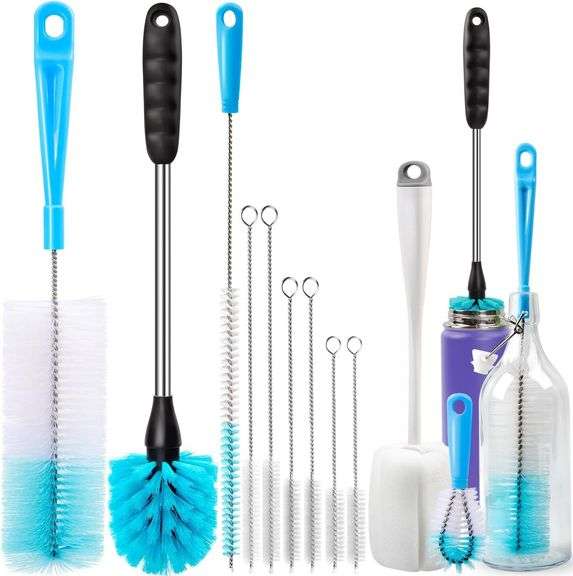 Holikme Bottle Brush Tube Cleaning Lab Set with Long Handle, image