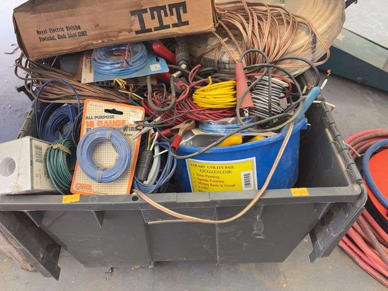 Bin of miscellaneous wire image