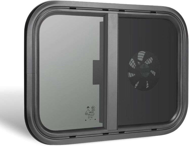 $107 RV Window 20  W X 14  H, Outfitted with Exhaust Fan, Ho image