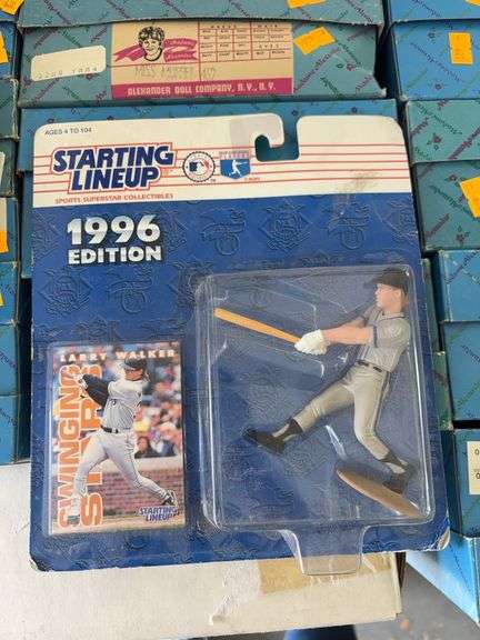 Starting lineup sports superstar collectibles w/ cards Larry Walker image