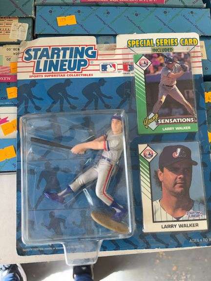Starting lineup sports superstar collectibles w/ cards Larry Walker image