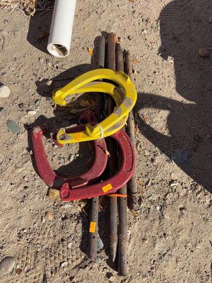 Horse shoes and stakes image