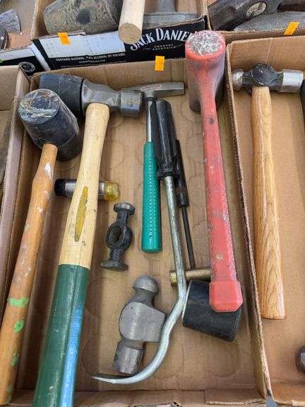 Box of mallets and miscellaneous tools image
