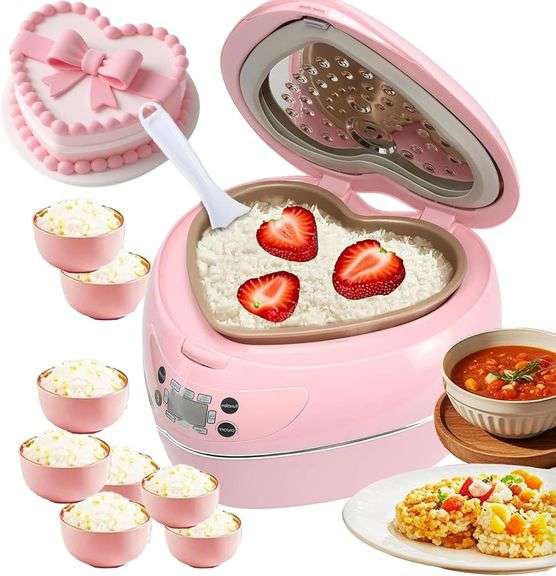 Pink Rice Cooker, Smart Rice Cooker 8 Cup With Delay Preset image