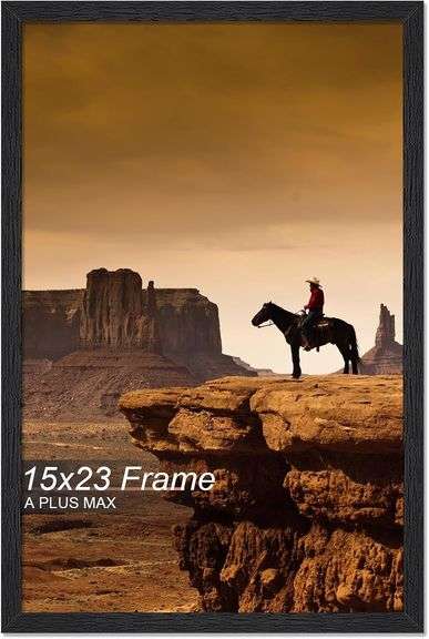 A PLUS MAX 15x23 Picture Frame, Black Engineered Wood Frame image