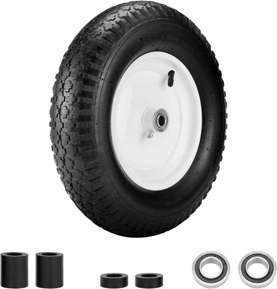 4.80/4.00-8" Air Filled Wheelbarrow Tire,Heavy-Duty Replacem image