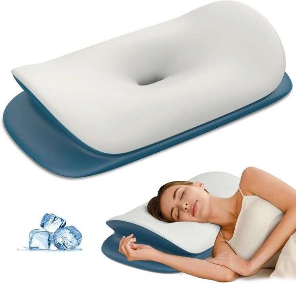 Cervical Neck Pillow for Pain Relief - Ergonomic Memory Foam image