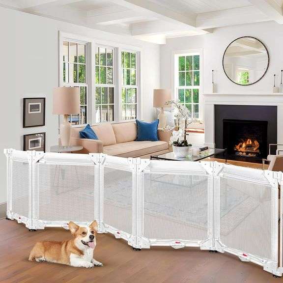 100" Extra Large Free Standing Dog Gate with Strong Suction image