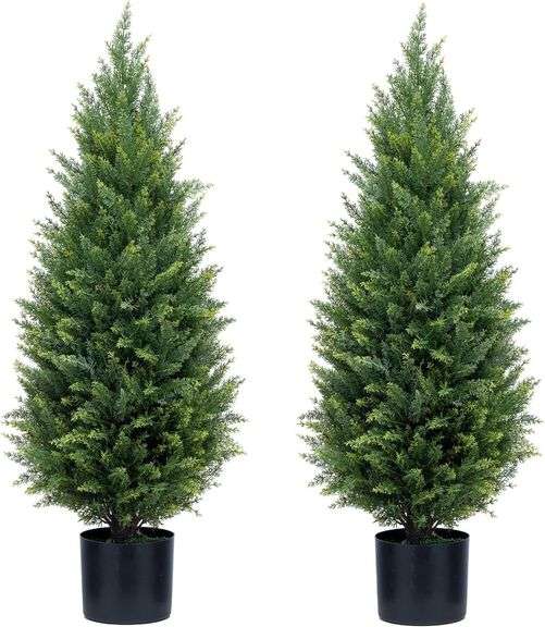 $140 3ft Artificial Topiary Trees Artificial Cedar Trees UV image