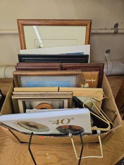 Box of Miscellaneous picture Frames image