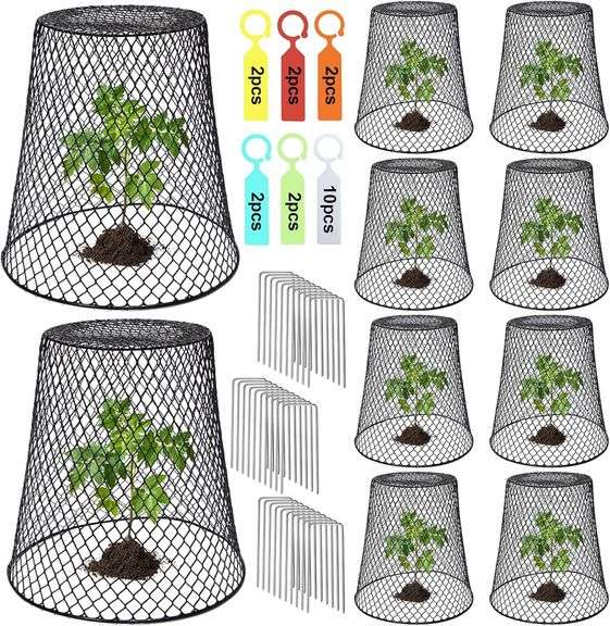 10 Pcs Chicken Wire Cloche Plant Covers Garden Netting Metal image