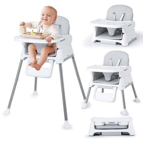 3 in 1 Baby High Chair, Bellababy Adjustable Convertible Cha image