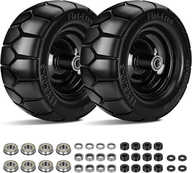 11x6.00-5 Flat Free Tire,2 Pack 11x6.00-5 Tires for Zero Tur image
