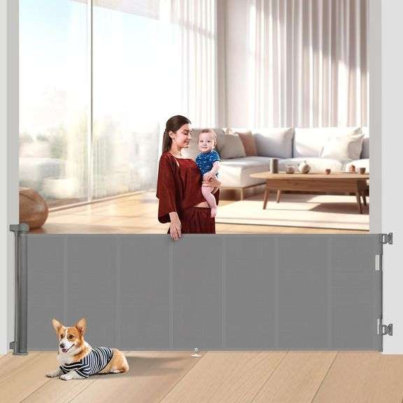 120 inch Retractable Baby Gates 34 inch Tall, Retractable Ga image