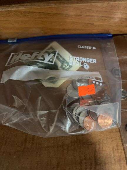 $2 dollar bills and coins image