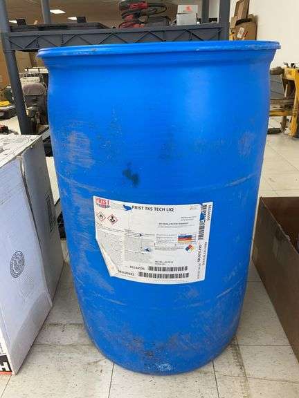 ￼ 55 gallon plastic drum of priest TKS tech liquid. ￼Airplane de-icer. image