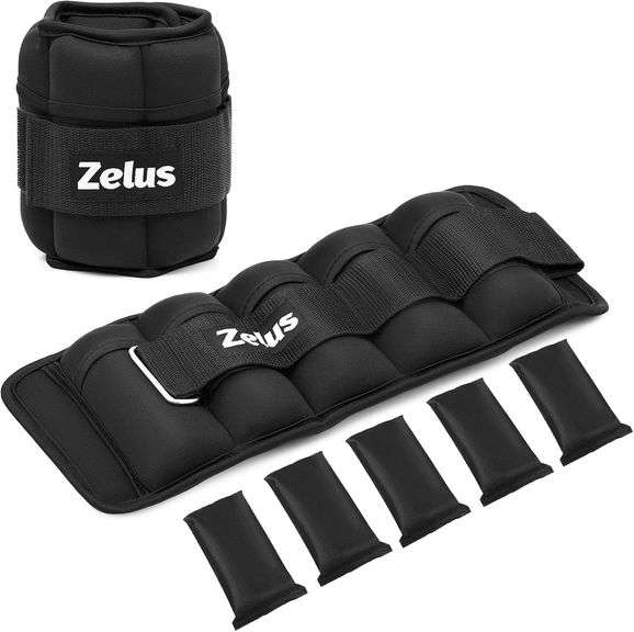 ZELUS 1 Pair Adjustable Ankle Weights, 2 4 6 8 10 lb Modular image