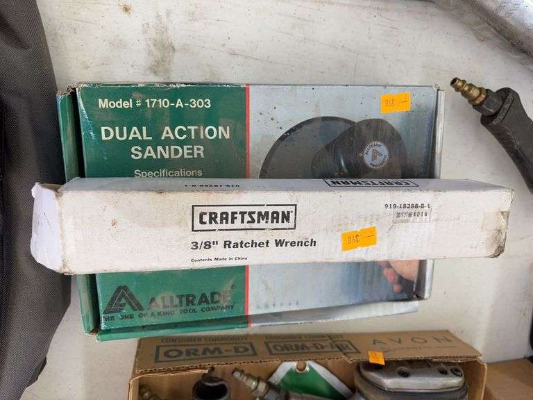 Craftsman 3/8 ratchet wrench and dual auction sander image