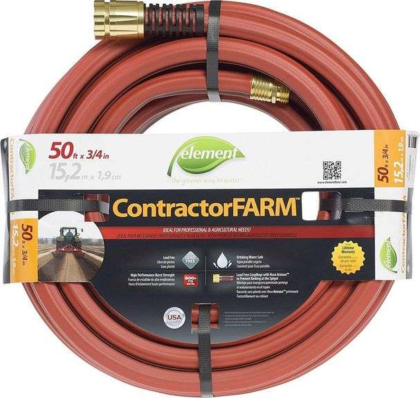 Element ContractorFARM Heavy Duty Watering Hose, 50' Length, image