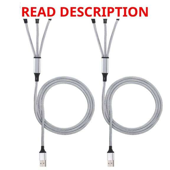3 in 1 Charging Cable, 2 PCS 4ft Multi Charger Cable (Type C image