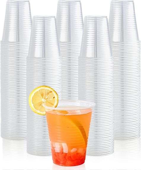 Lilymicky 300 Pack 12 oz Clear Plastic Cups, Cold Disposable image