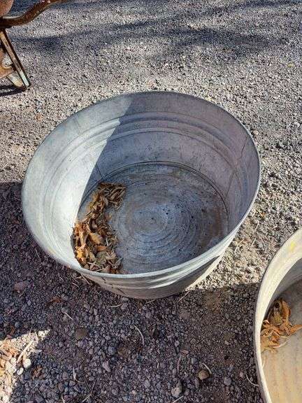 Galvanized steel wash tub image