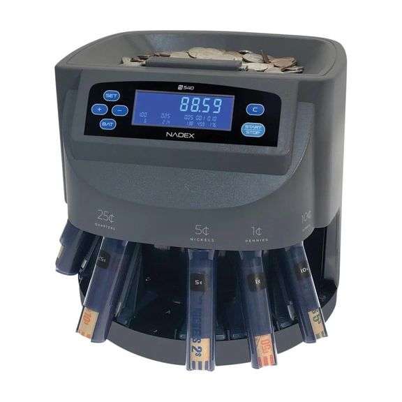 $210 Nadex Coins S540 Coin Counting Sorter and Coin Roll Wra image
