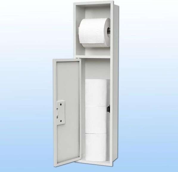 Recessed Toilet Paper Holder Wall Cabinet - 304 Stainless St image