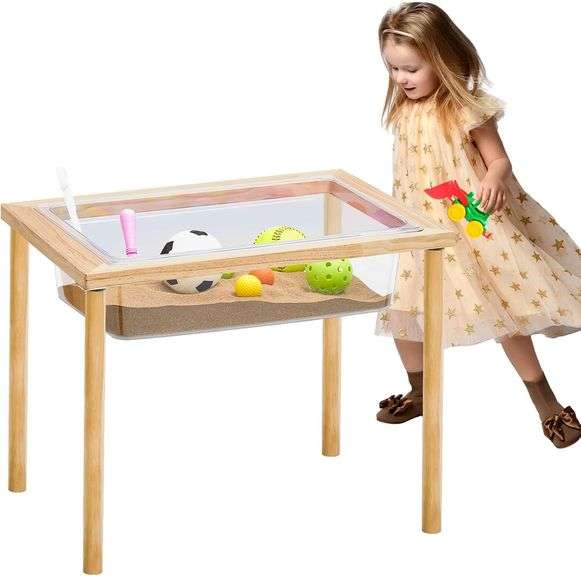 Uiifan Sensory Table Wood Sand Table Water Table Interactive image