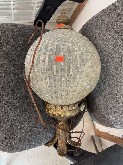 mid-century modern hanging swag lamp image