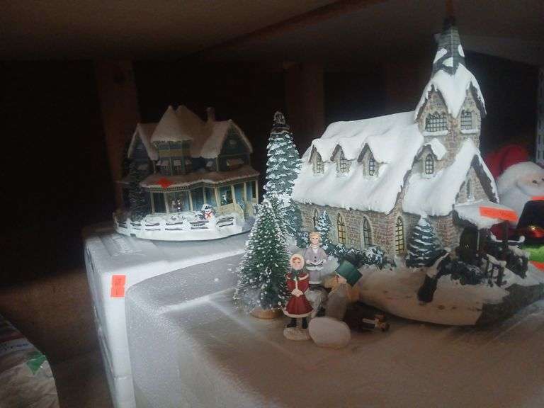 Set of Christmas village houses image