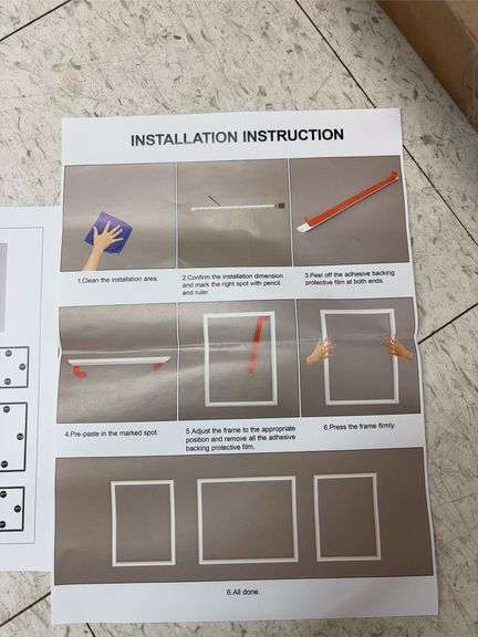 Self adhesive Wall molding, trim kit white image