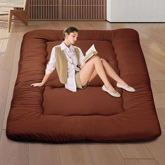 Japanese Floor Mattress,Roll Up Memory Foam Tatami Mat Easy image