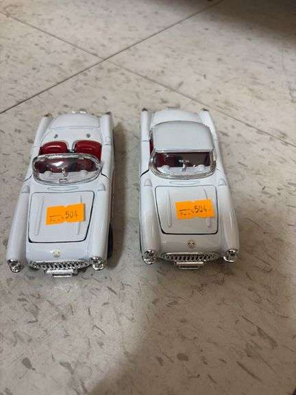 2- 1957 Chevy corvette die cast cars image