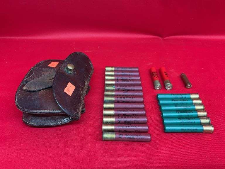 Leather ammo pouch with multiple different ammo image