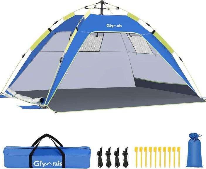 Glymnis Pop Up Beach Tent Sun Shade Shelter for 3-4 Person w image
